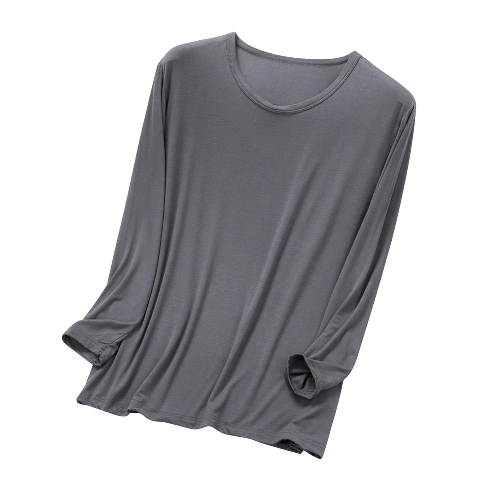 Men Nightshirt Pajamas Shirts Casual Fashion Comfy Crewneck Long Sleeve Loose Fit Pullover Fall Winter Loungewear Top