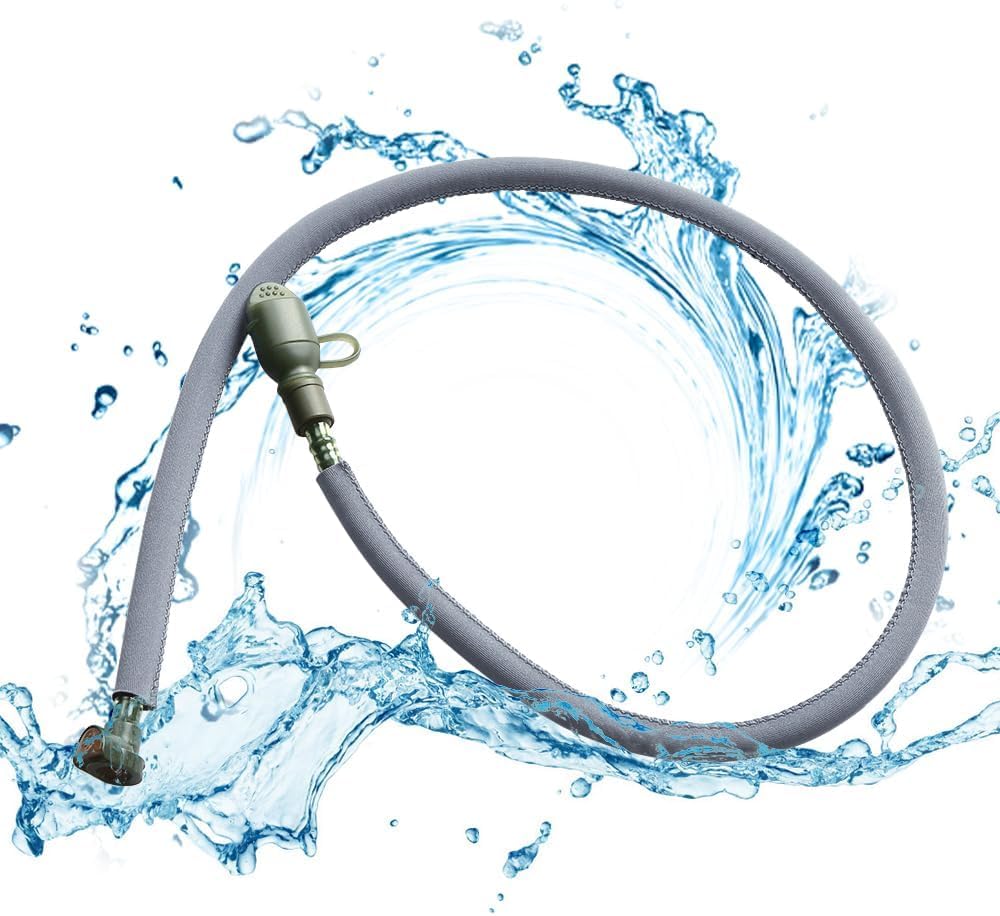 LSOSVSEU Water Bladder Tube Cover Insulation Tube Sleeve Hydration Pack Drink Tube Cover, 92cm / 36in Long, Fit Most Bladder Tube Within 10mm Diameter (Grey)