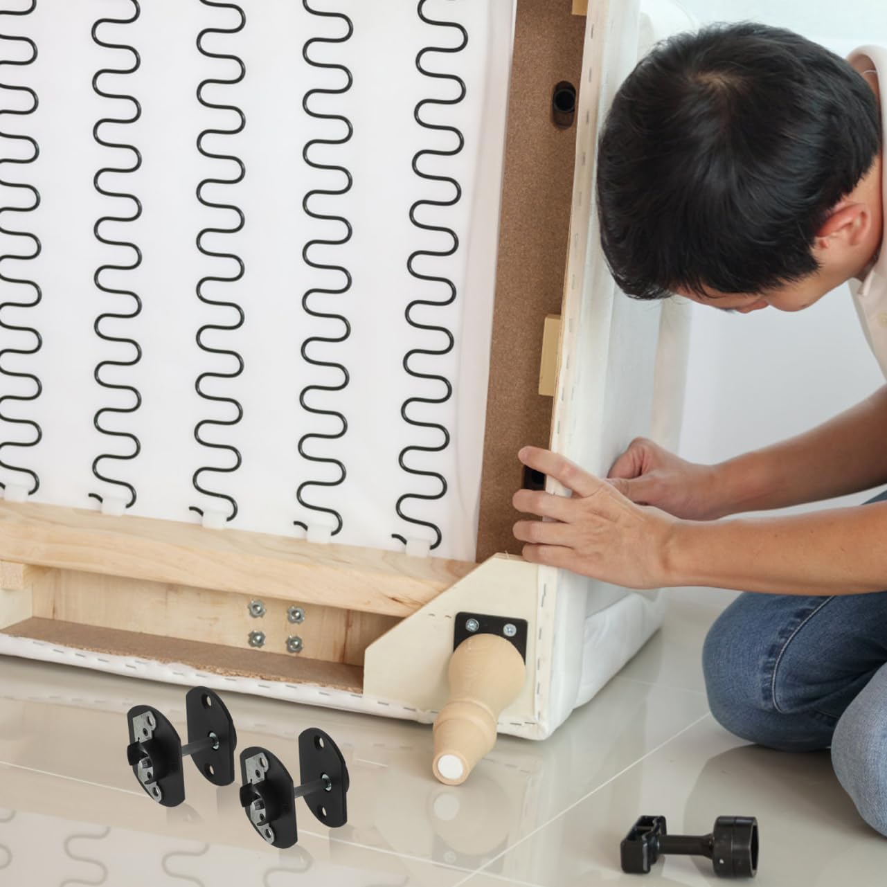 PRETYZOOM 20 Sets Couch Sofa Connector Metal Alligator Couch Furniture Pin-Style Sectional for Living Room Couch Sectional Pin Sectional Furniture Connector Couchs Iron Needle Buckle