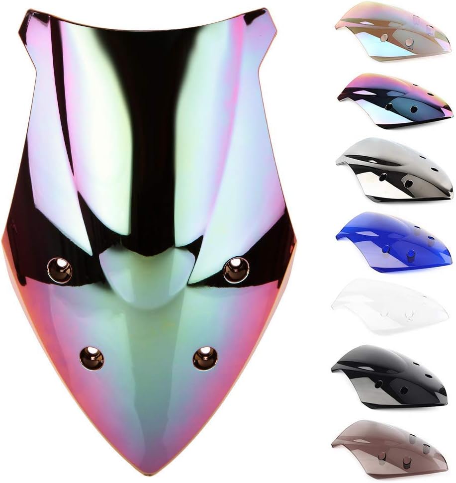 Windshield Windscreen Double Bubble for GSXS1000 GSXS1000F 2015-2021(Black)
