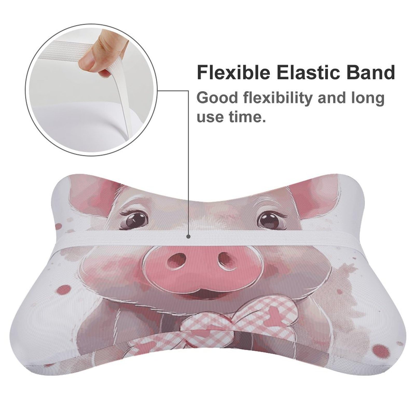 Almohada sonriente (26), núcleo de almohada de espuma viscoelástica, cojín, proporciona apoyo para el cuello, almohadas de coche para viajes y oficinas en casa.