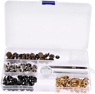 VILLCASE 1 Conjunto De Botão Conjunto De Ferramentas Calça Jeans Jeans De Couro Botões De Pressão Para Roupas Botões De Pressão Botões Kit De Fecho De Pressão De Couro Kit De Pressão De