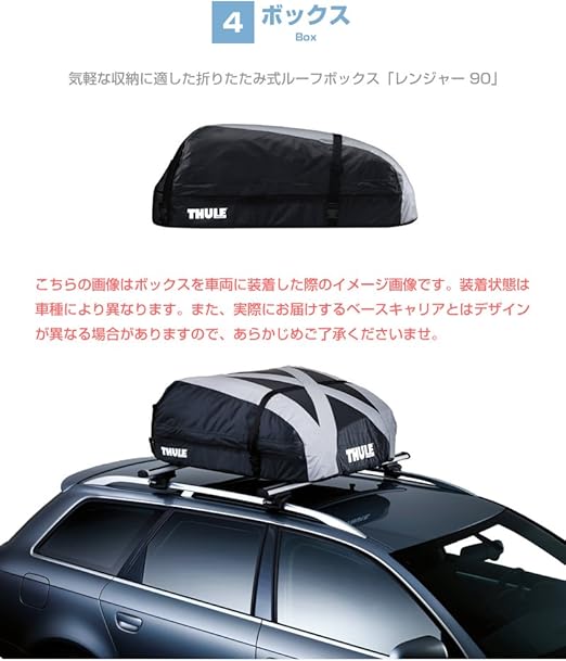 Amazon Thule スーリー アクセラ専用ベースキャリアセット フット754 ウイングバー962 キット1742 ルーフボックス レンジャー90 5ドア スポーツ H25 11 Bm ルーフbox ラック 車 バイク