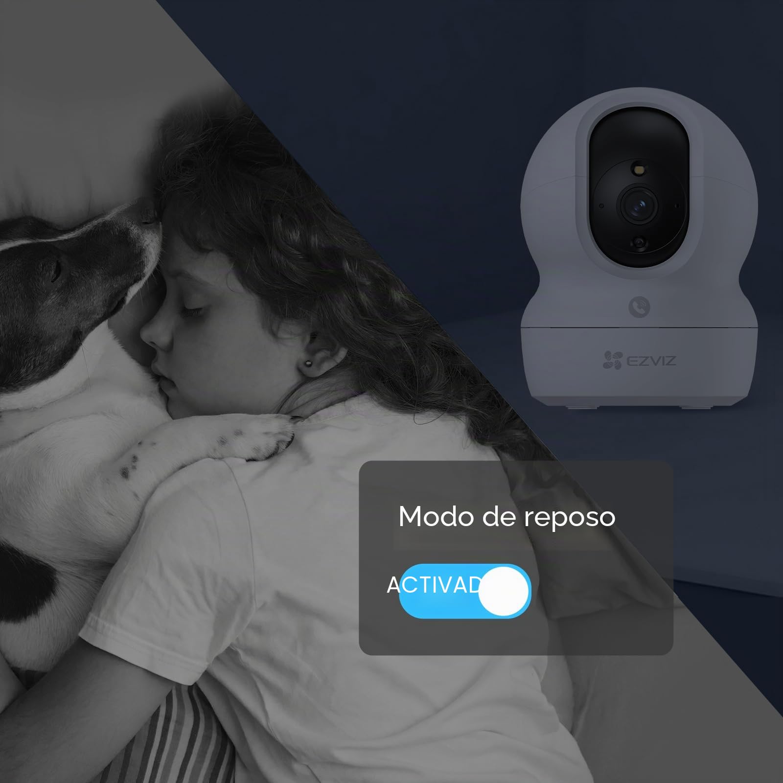 EZVIZ CP1 Pro 1080P Cámara de vigilancia WiFi Interior, cámara de 360° con detección Humana, Seguimiento Inteligente, Audio bidireccional, detección de Ruido, visión Nocturna Inteligente, Modo