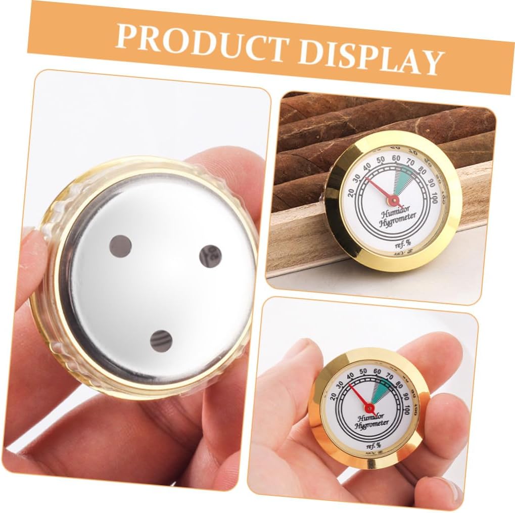 Cigar Hygrometer for Humidor Portable Analog Humidistat Cigar Accessory Mini Humidity Gauge