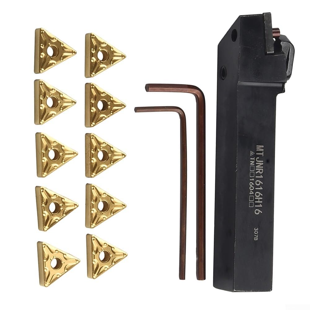Torno MTJNR1616H16 Tenedor de herramientas con insertos de carburo TNMG332 TNMG160408 para torneado CNC
