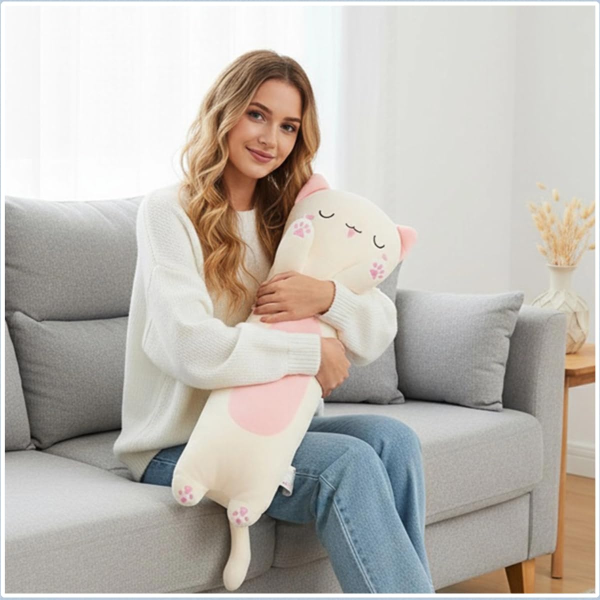 ZOMAXTOY Cat Plush, Soft Long Cat Plush Pillow - Image 3