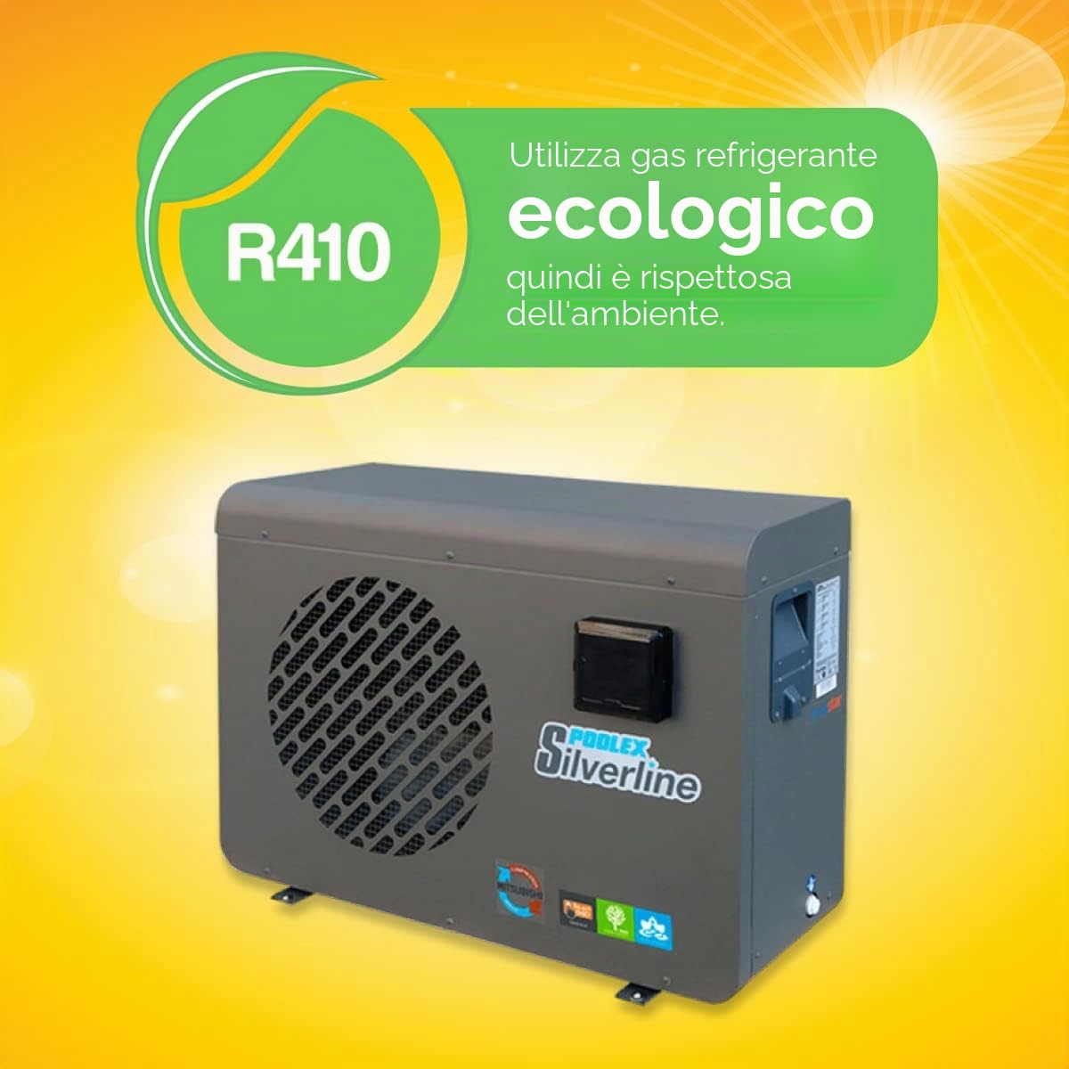 POOLEX Silverline 55 - Pompa a Calore, Colore: Grigio