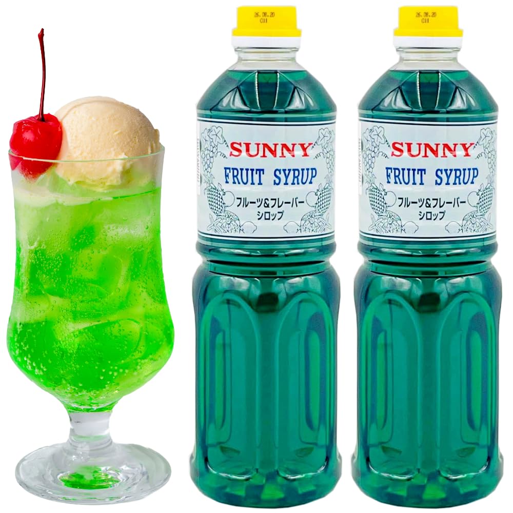 Amazon.co.jp: メロンシロップ 業務用 1000ml x2 かき氷シロップ