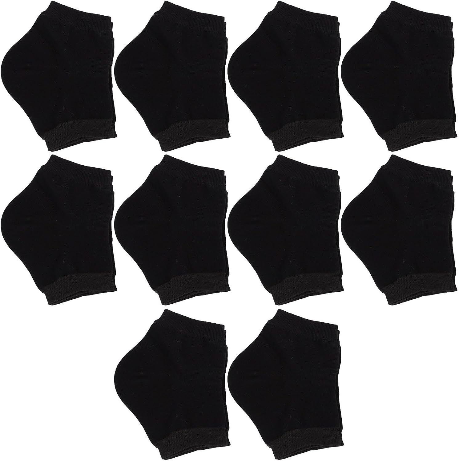 jojofuny 10 Pairs Toeless Silicone Heel Socks Moisturizing Cracked Heel Protector Elastic Breathable Sleeves for Outdoor Foot Care