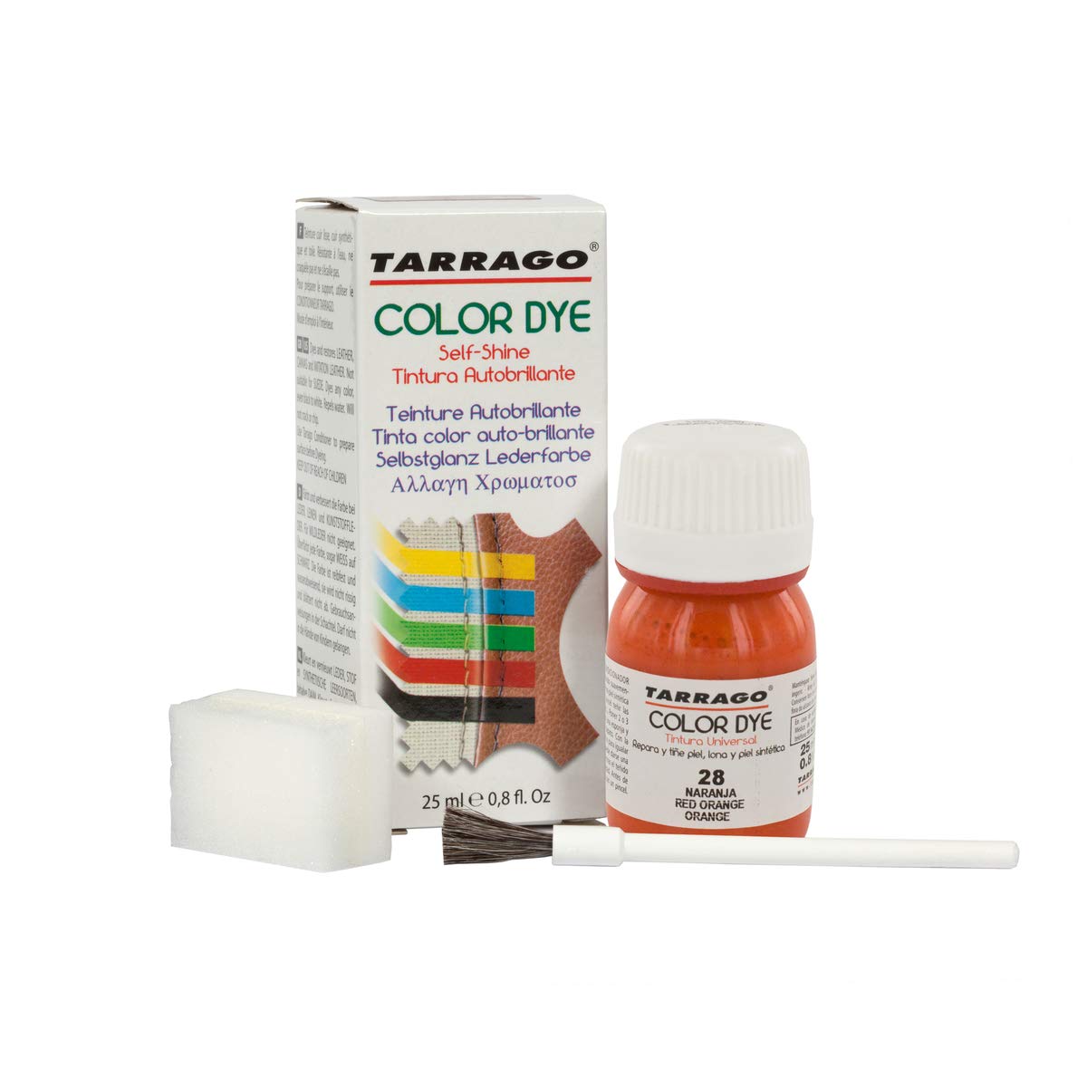 Tinte para Zapatos y Bolsos de Cuero y Textil con Esponja y Brocha | Cubre Rozaduras y Desgastes del Calzado | Gama de 90 colores — view 41