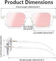 Vista 129 de Feisedy - B2622 - Lentes de sol estilo aviador, cuadrados, clásicos de los años 70, unisex, con montura clásica retro y elegante, UV400 Marco