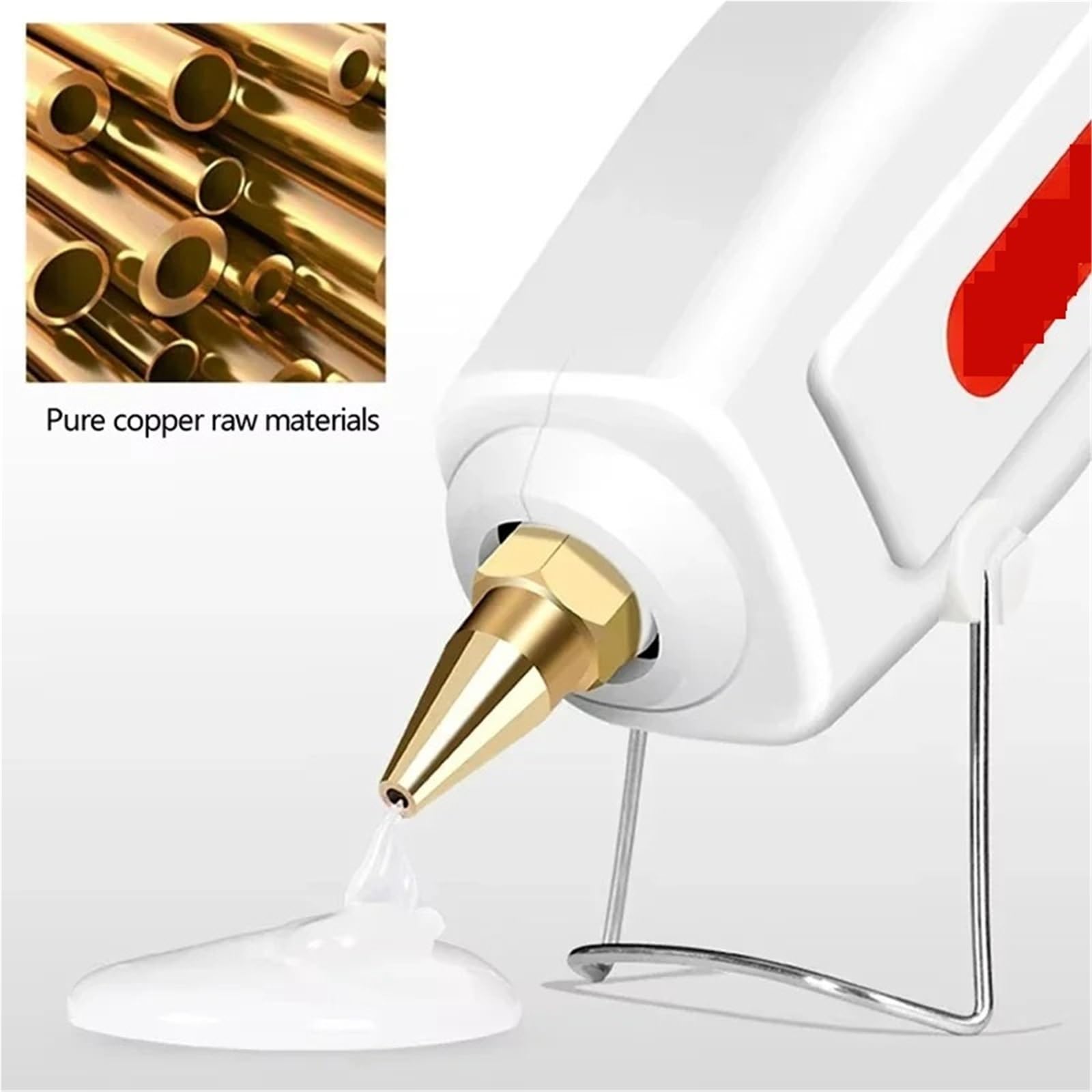 Pistola per colla a caldo, Pistola Per Colla A Caldo Da 100 W Fai -da -te Mini Pistole Industriali Di Utilizzare Bastoncini 11 Mm Due Stili