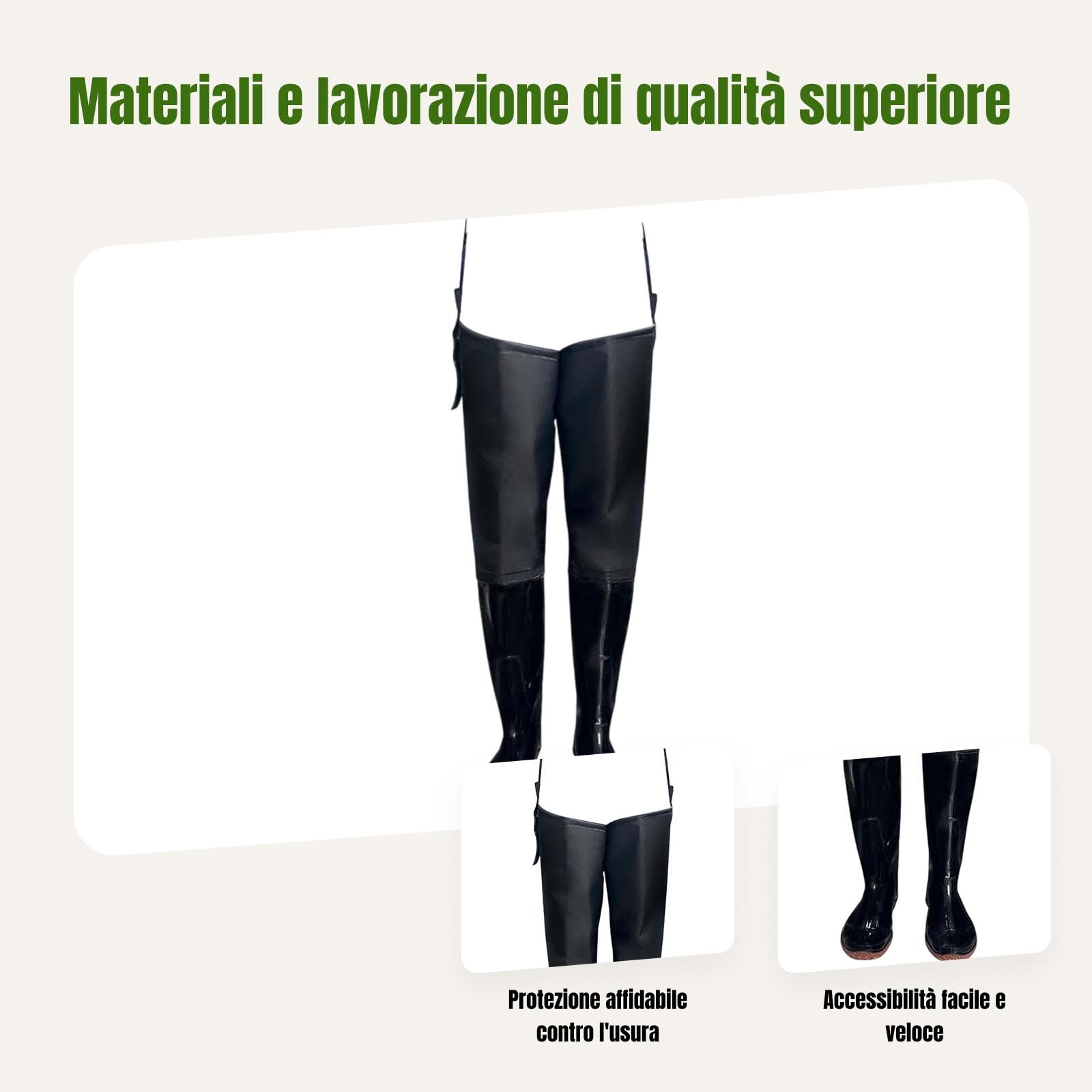 Sharplace Stivali Da Pesca con Stivali, Stivali Alti Fino Alla Coscia, Calze, Pantaloni Impermeabili per Lavori Agricoli, Giardinaggio, Attività Acquatiche
