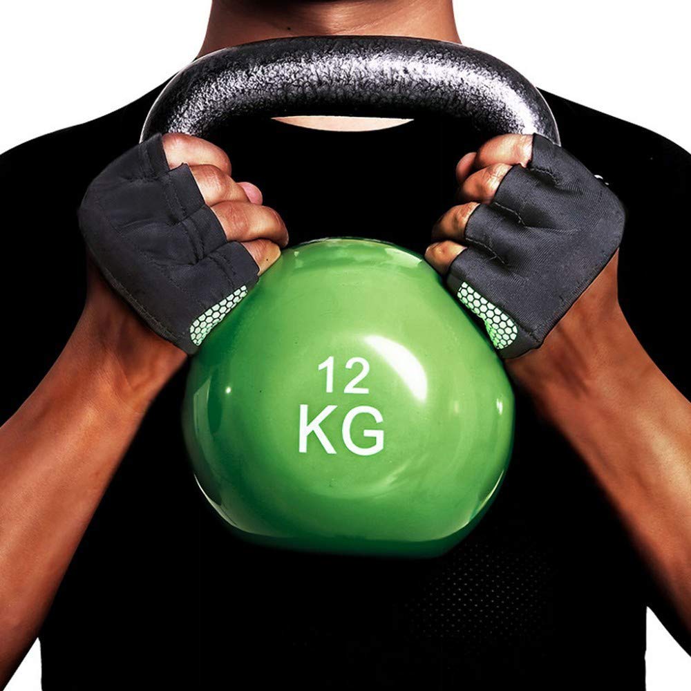 1 Paire Profession Gym Fitness Demi Doigt Gants Hommes Femmes pour Exercice entraînement Gant Puissance haltérophilie Musculation protège-Main