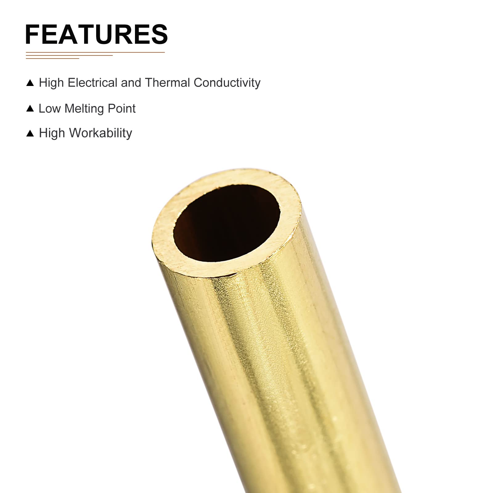 8mm X 0.5mm X 30mm(ODxWall TxL) Brass Tube - View #5