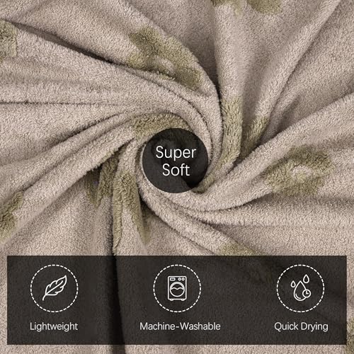 Image of Cortina Jacquard Towels for Bath 70 x 140 cm 380 GSM Microfiber Bath Towels, Ultra Soft, Highly Absorbent & Quick Dry for Gym, Beach & Bathroom Towels for Men, Women & Kids Color : Brown