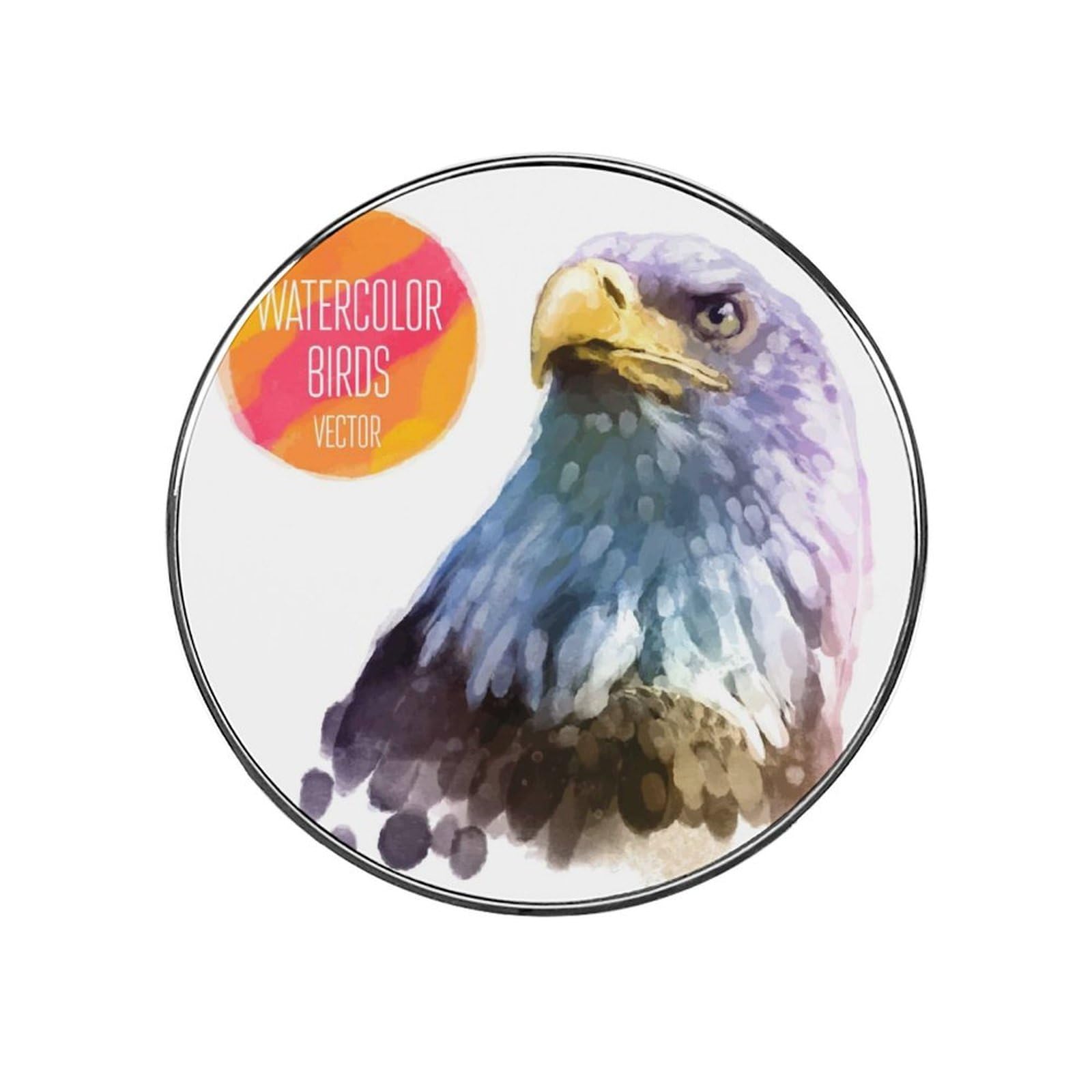 Watercolor Bird Alloy Fridge Magnet For Office Cabinet Refrigerator Whiteboard Photo