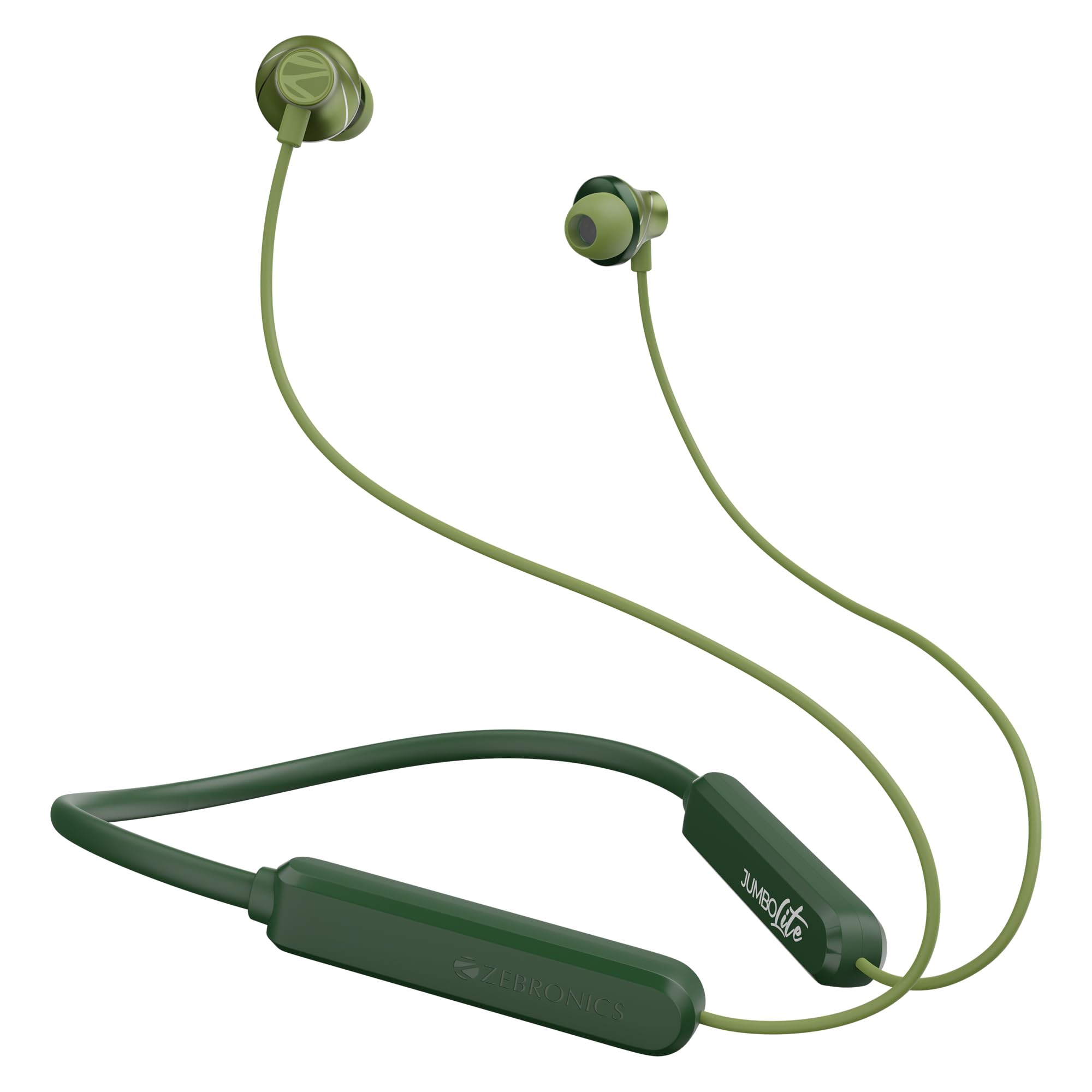 ZEBRONICS Jumbo LITE with 70 Hours Backup, Bluetooth v5.2 Wireless In ear Neckband, Fast Charging, ENC Calling, Gaming Mode (Upto 50ms), Voice Assistant, Dual Pairing, Splash Proof, and Type C (Green)-picture-11