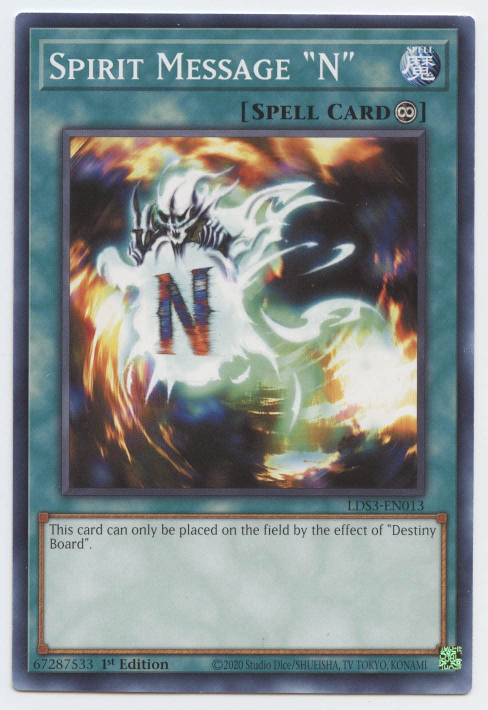 Yu-Gi-Oh! Spirit Message N - LDS3-EN013 - Common - 1st Edition