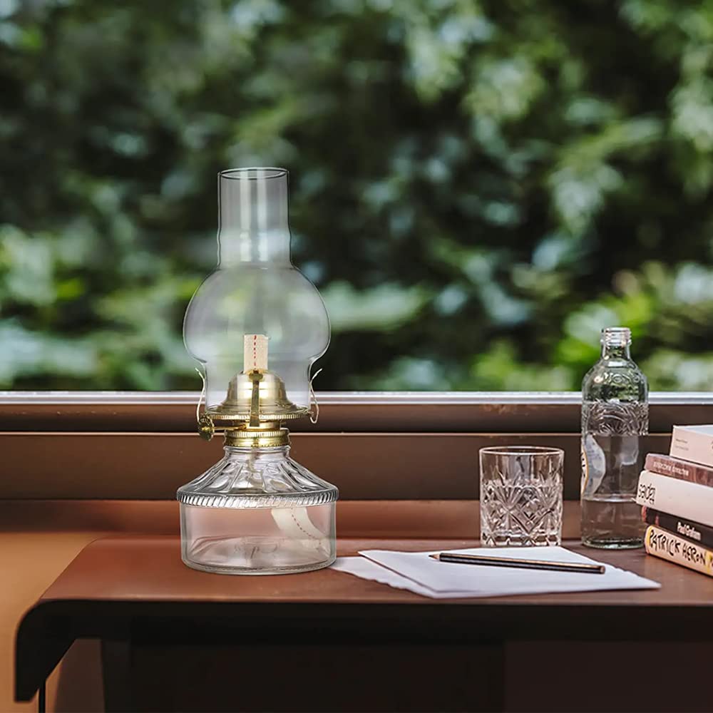 Amazon.co.jp: 素朴なオイルランプ 2個パック 厚みのある煙突シェード