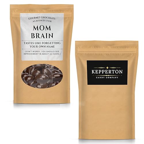 Miniatura 5 de Mom Brain - Almendras de chocolate gourmet - Almendras de chocolate negro de Kepperton empapadas de cacao - Regalos especiales para mujeres, Día de