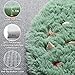 ONASAR Sage Green Round Area Rug 4ft, Fluffy Soft Bedroom Circle Rugs for Kids Girls Boys Teen Dorm Room, Cute Furry Plush Shaggy Carpet for Nursery Living Room Playroom Christmas Home Decor