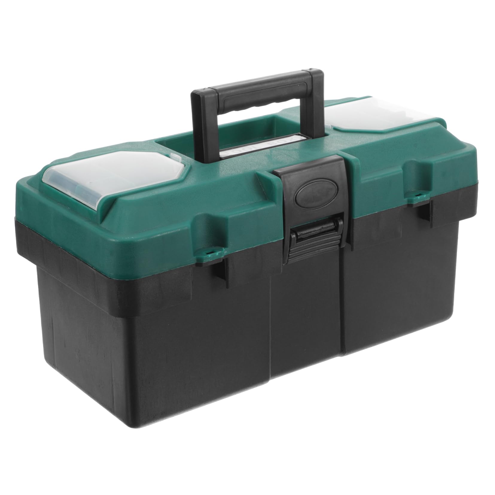 Cassetta Portautensili Multifunzione in Plastica Nero, Portatile e Spaziosa, Scomparti, per Casa e Uso in Movimento