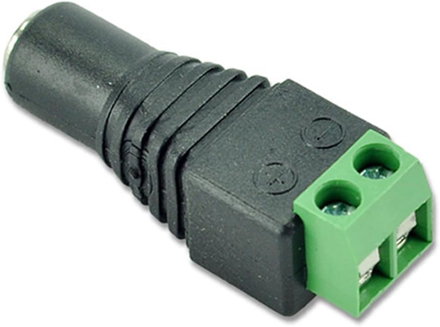 20 Pack 2.1 X 5.5mm CCTV camera DC Power Female Jack Connector Plug for CCTV Camera