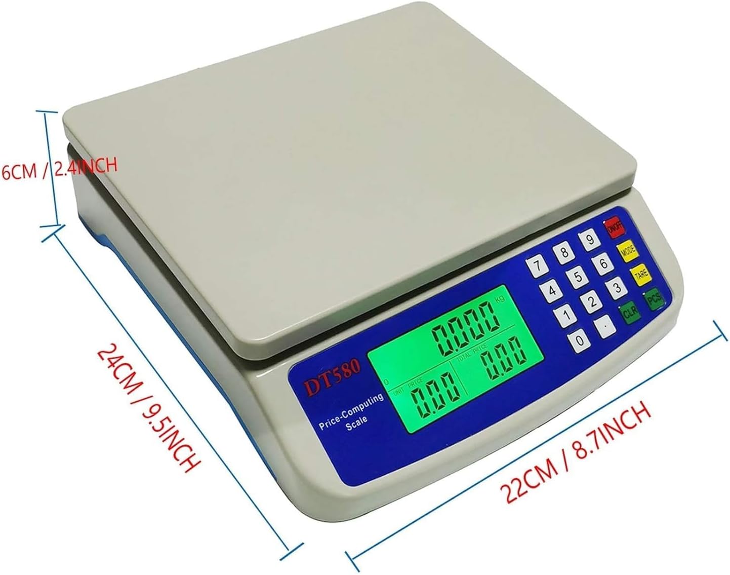 30kg / 1g Digital Kitchen Scales LCD Display PCS Tare Function Precision Baking Home Food Ingredients Weighing Scale(One Color-30kg (One Color 30kg)