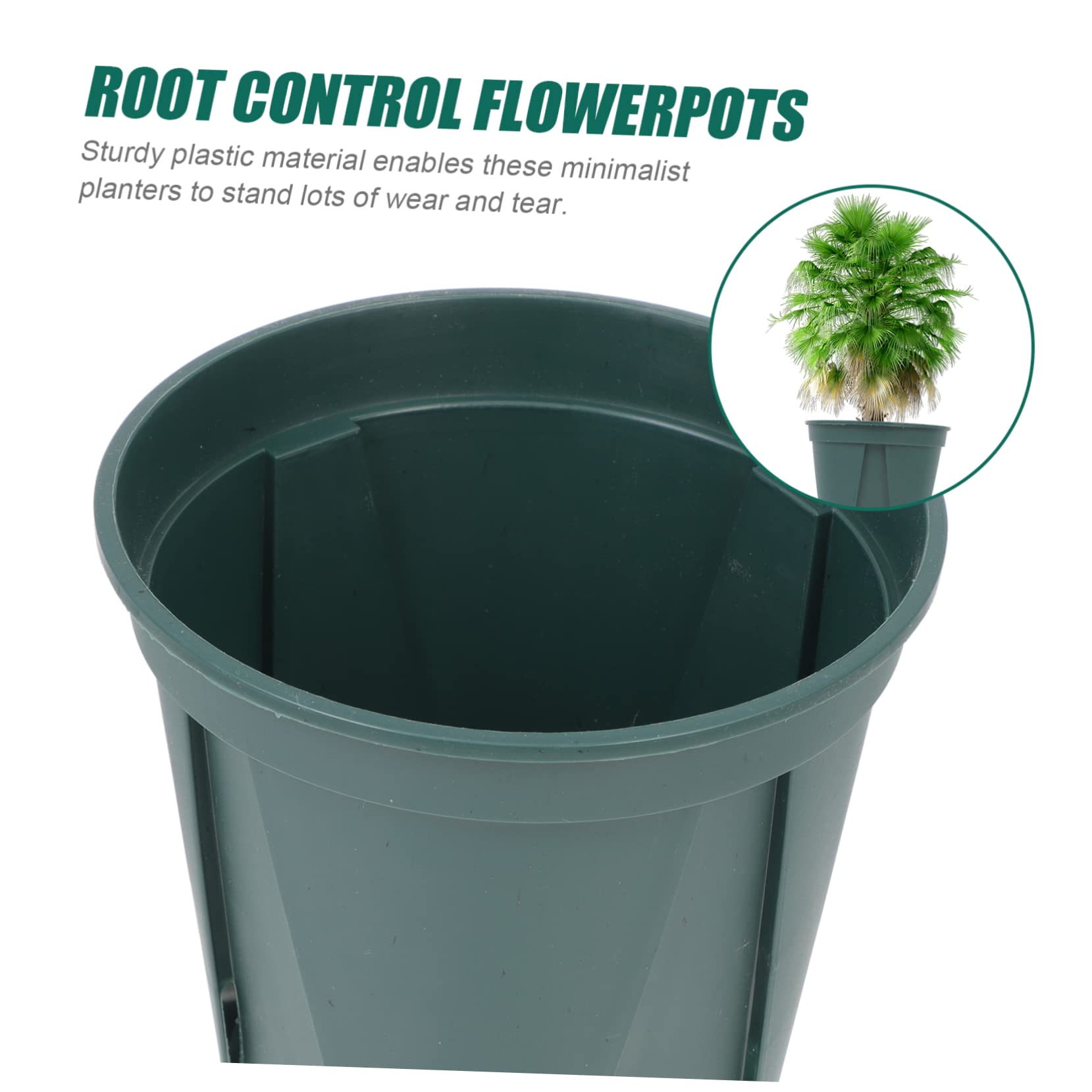 5pièces Pots De Plastique avec Et Aérations Idéaux pour Jardinage Intérieur Et Extérieur Conception Et Respirante Couleur Verte