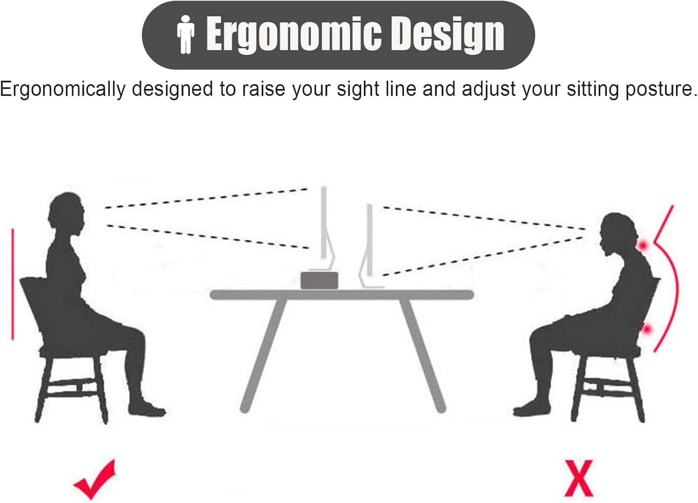 Supporto per Monitor Triangolare in Legno massello, Supporto per Monitor da scrivania, Ripiani angolari per Laptop salvaspazio, Supporti per schermi di Computer per Sale riunioni domestiche