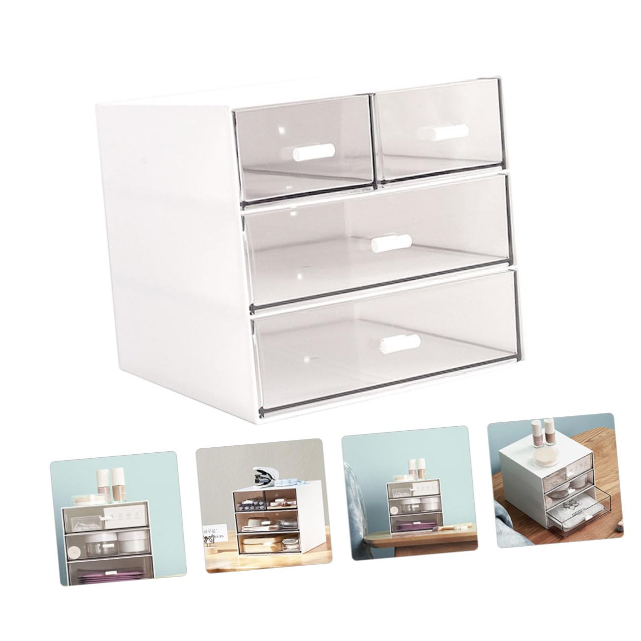 Multi Schicht Schubladenbox für Kleinigkeiten Transparentes Aufbewahrungsbehälter für Desktop Organizer für Schmuck und Bürobedarf