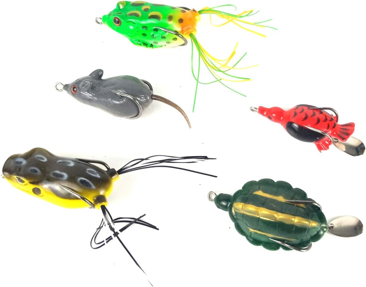 Eupheng Frog Lures Kit Topwater Topwater Fishing Lures for Bass Pike Snakehead Dogfish