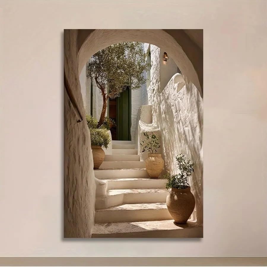 Póster de lienzo mediterráneo para decorar tu salón con frescura y elegancia