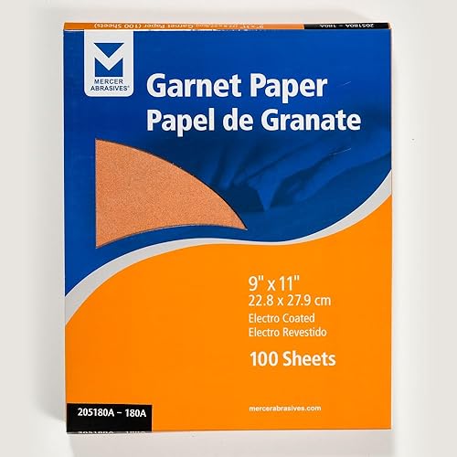 Miniatura 3 de 205180A - Hojas de papel granate de 9 x 11, grano 180A (paquete de 100)
