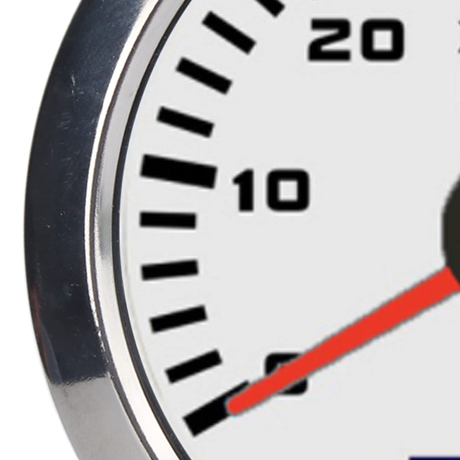 Contagiri a Puntatore, Contagiri Contagiri, Contagiri Per Auto da 85 Mm Dissipazione a Bassa Potenza con Puntatore Rosso Universale Per Automobili Barche 9‑32 V CC(bianco)