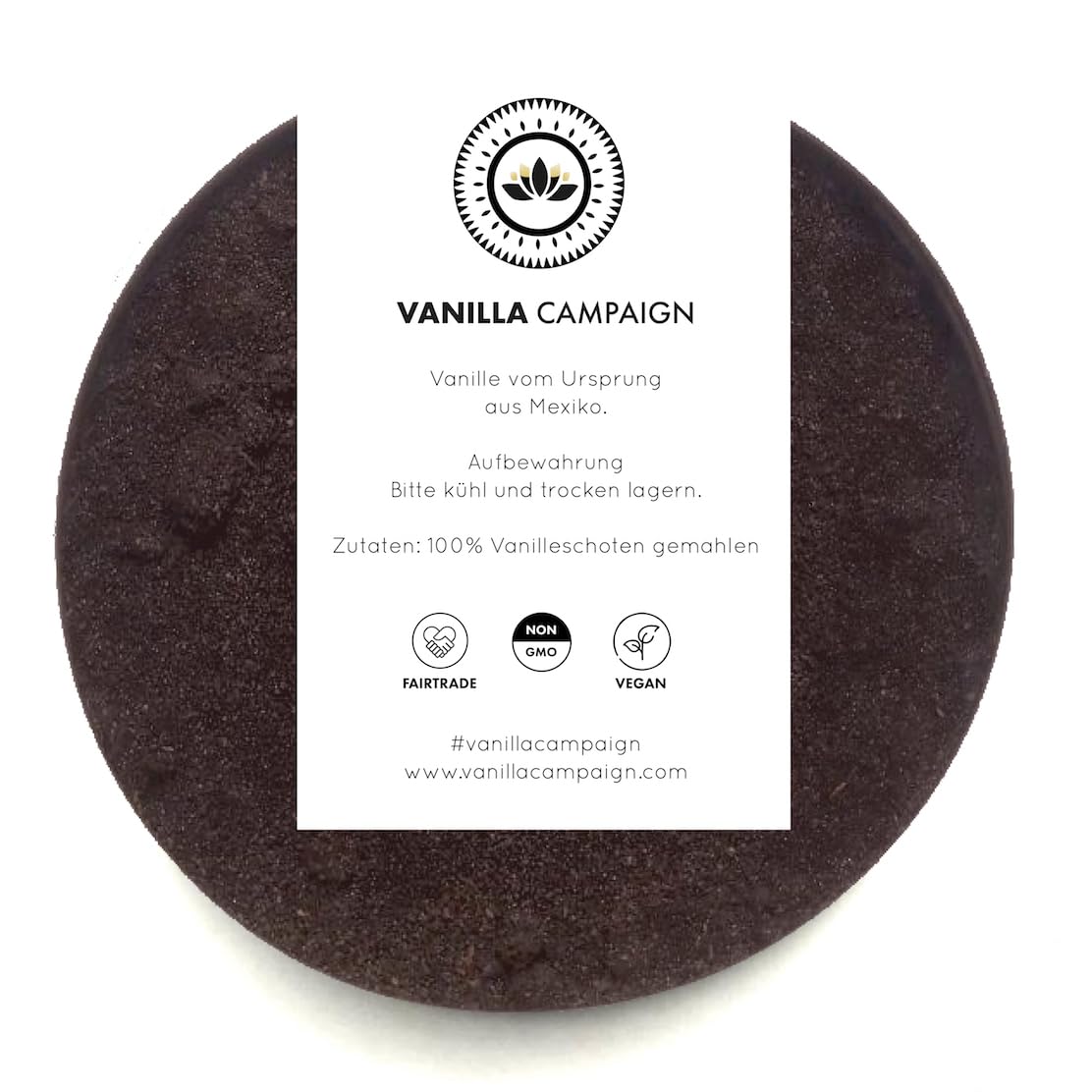 Premium Vanillepulver aus echten Vanilleschoten, naturbelassen, ohne Zucker, ohne Zusätze, fairtrade, vegan (40g ohne Dose) von Vanilla Campaign®