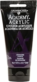 Grumbacher Academy Acrylic Paint, Gloss, 75ml/2.5 Ounce Plastic Tube, Dioxazine Purple (C094P)