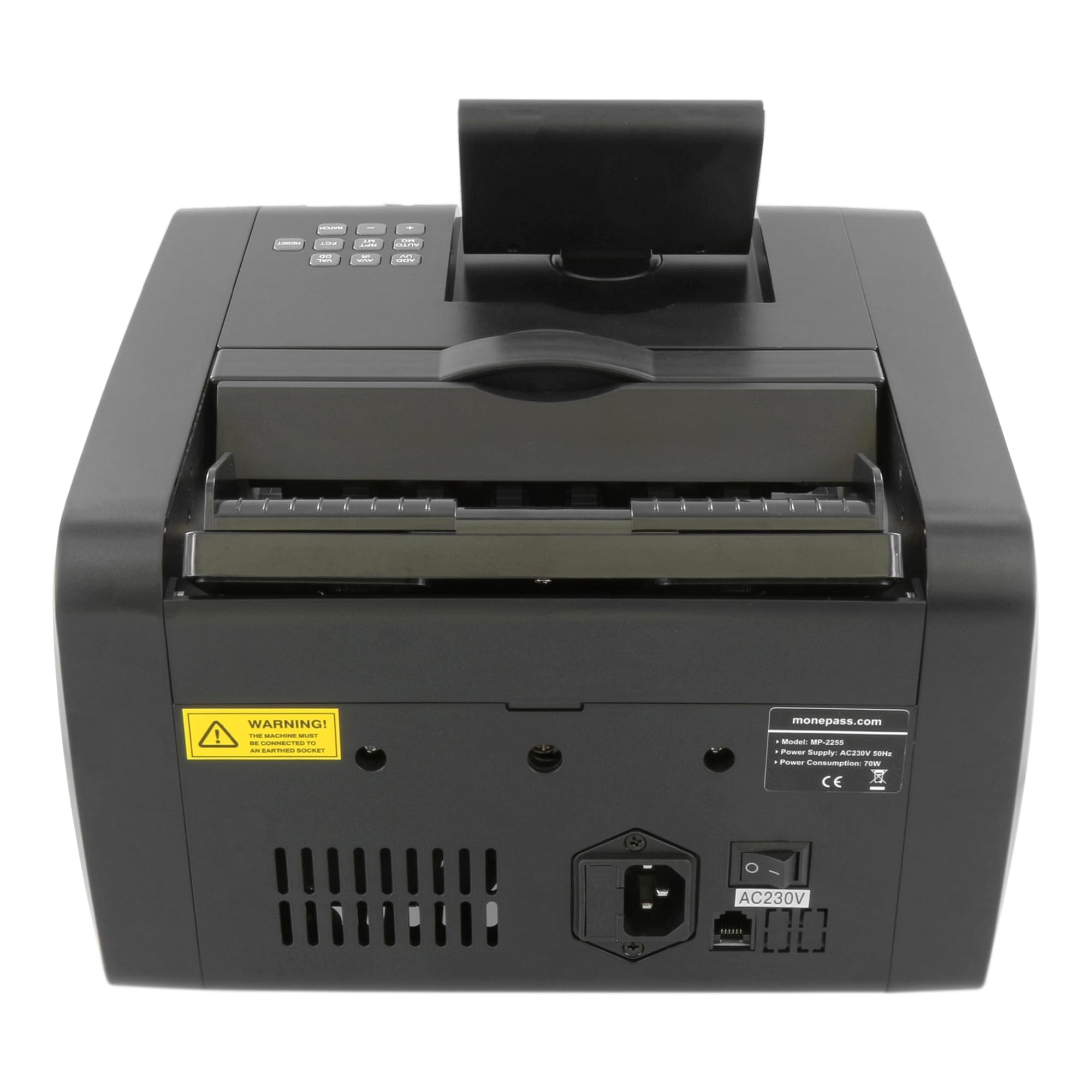 Monepass - Compteuse de billets à quintuple détection des faux billets UV/MGI/MGT/IR/2D - Vitesse 1000 billets/mn -Garantie 2 ans