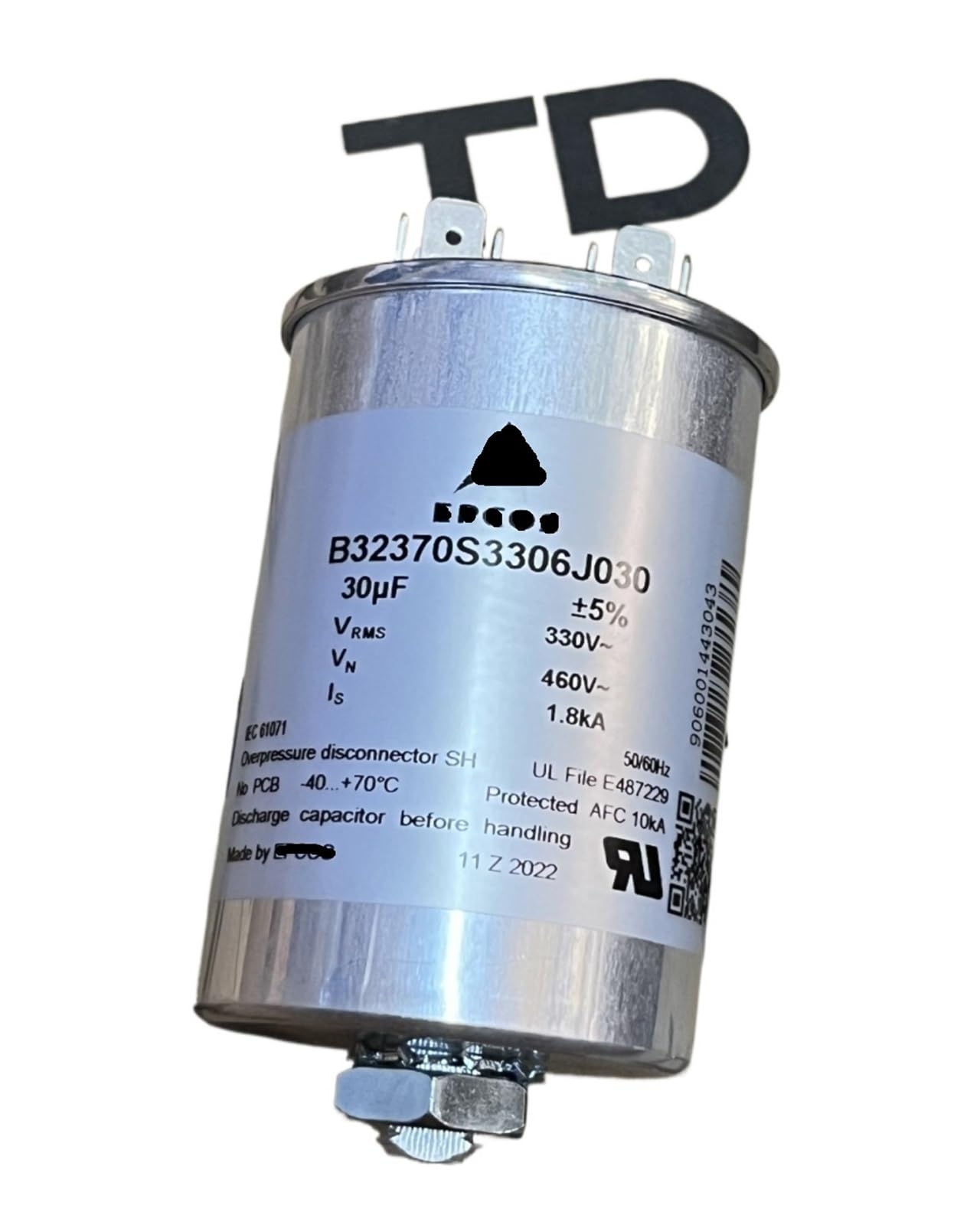 KSZHZYMGX B32370S3306J030 30UF 330V/460V FILTER CAPACITORS 1pcs