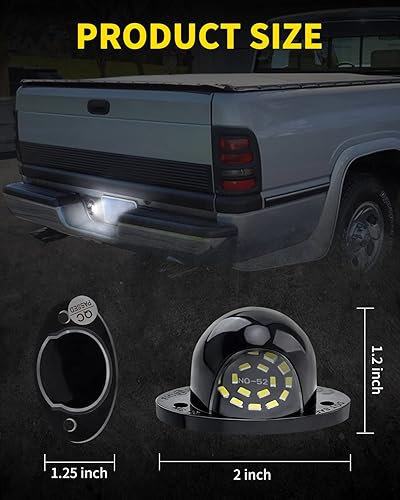 Miniatura 6 de Luces LED para matrícula, color blanco brillante, repuesto compatible con Dodge RAM 1500 2500 3500 Pickup Truck 1994 1995 1996 1997 1998 1999 2000
