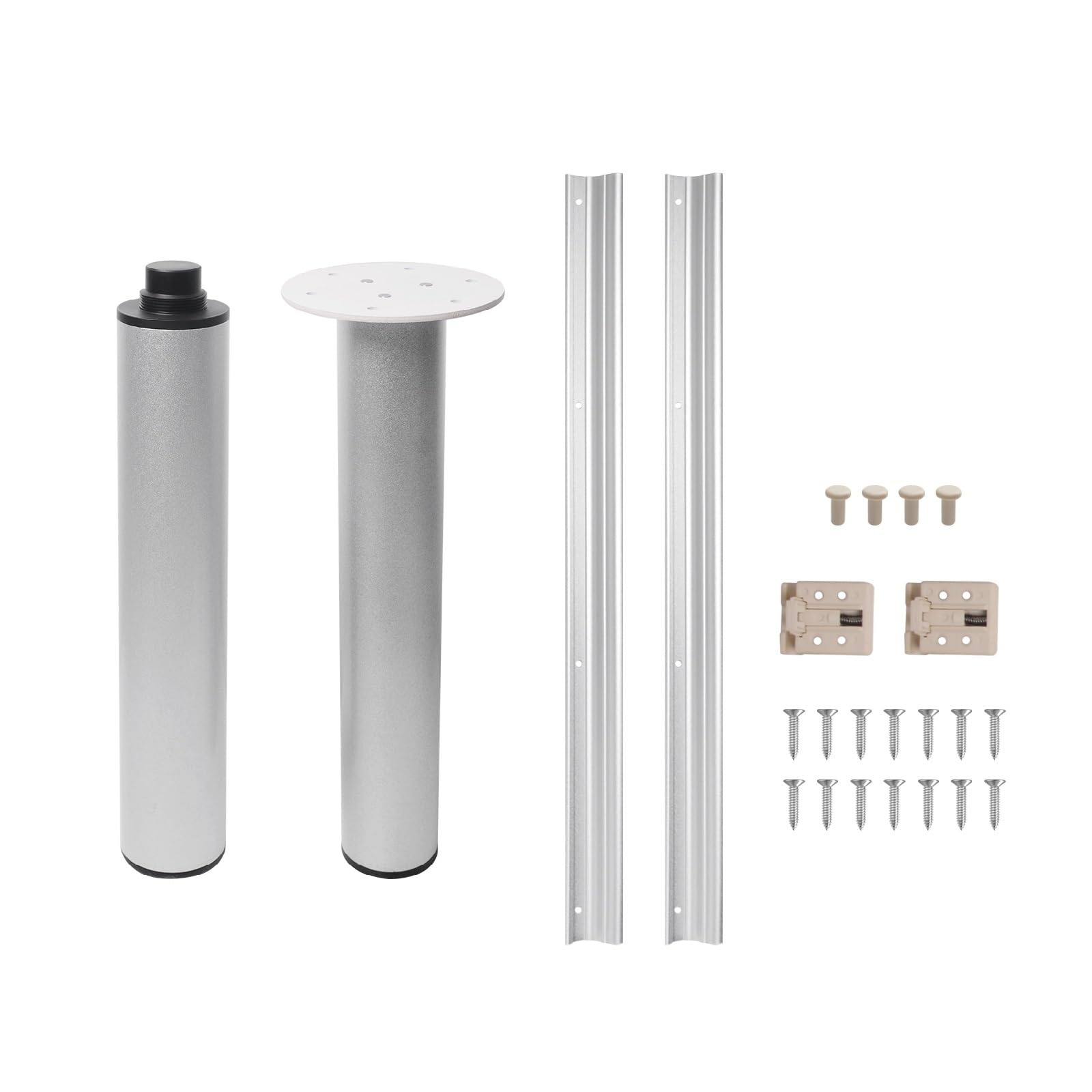 Pata de mesa ajustable para caravana de 21 a 36 pulgadas, soporte telescópico con 2 barras transversales para cámper, lancha pontón, remolque de viaje, furgoneta. Piezas de repuesto de