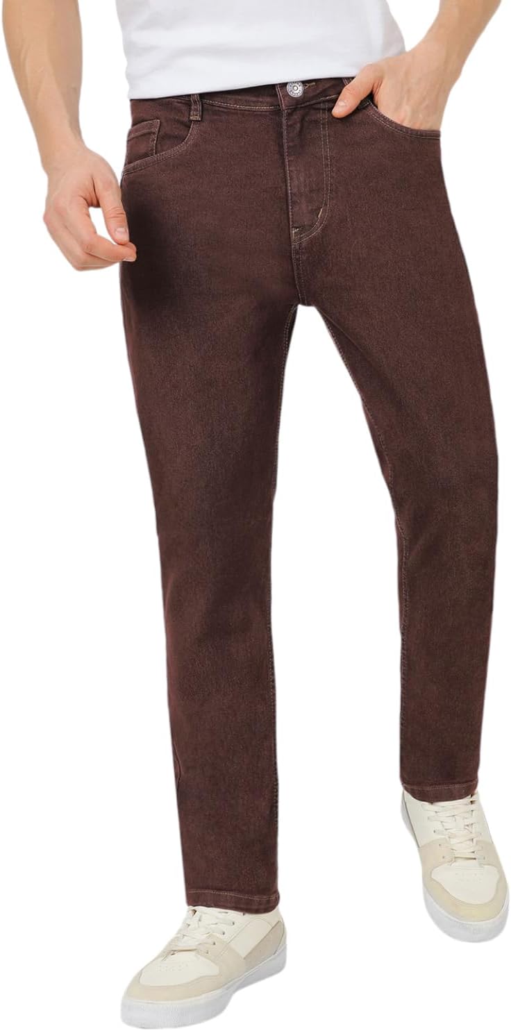 Urbano FashionMen's Slim Fit Mid Rise Denim Jeans Stretchable