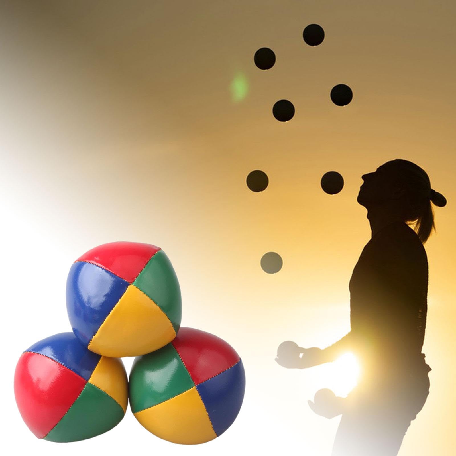 3 Pezzi Giocoliere Juggling Palline Giochi Set Allenamento Bambini Morbido PU Facile da Maneggiare Adatto per attività Giovanili Decorazione Sport, Arcobaleno