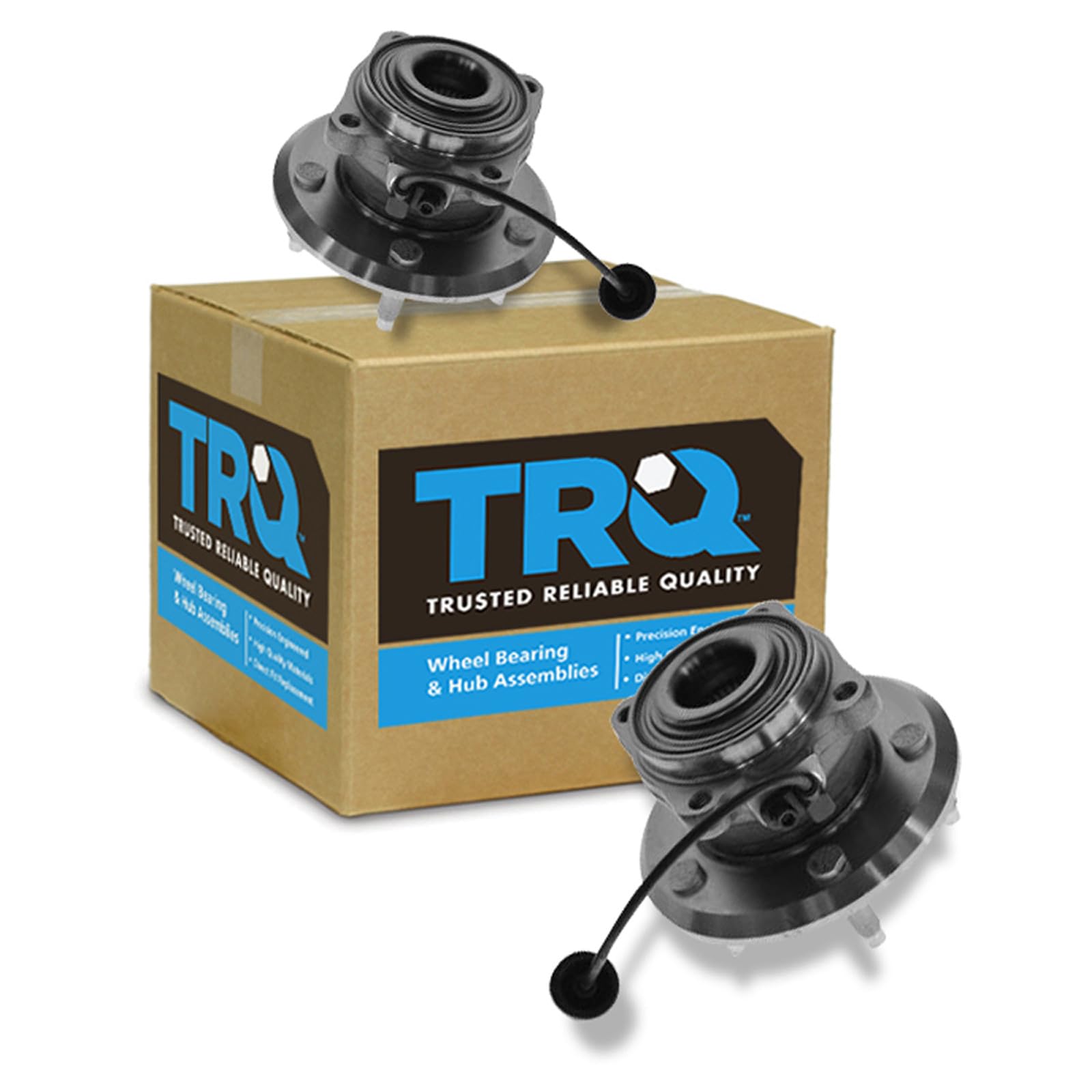 TRQ 2 Piece Rear Wheel Bearing &amp; Hub Assembly Set