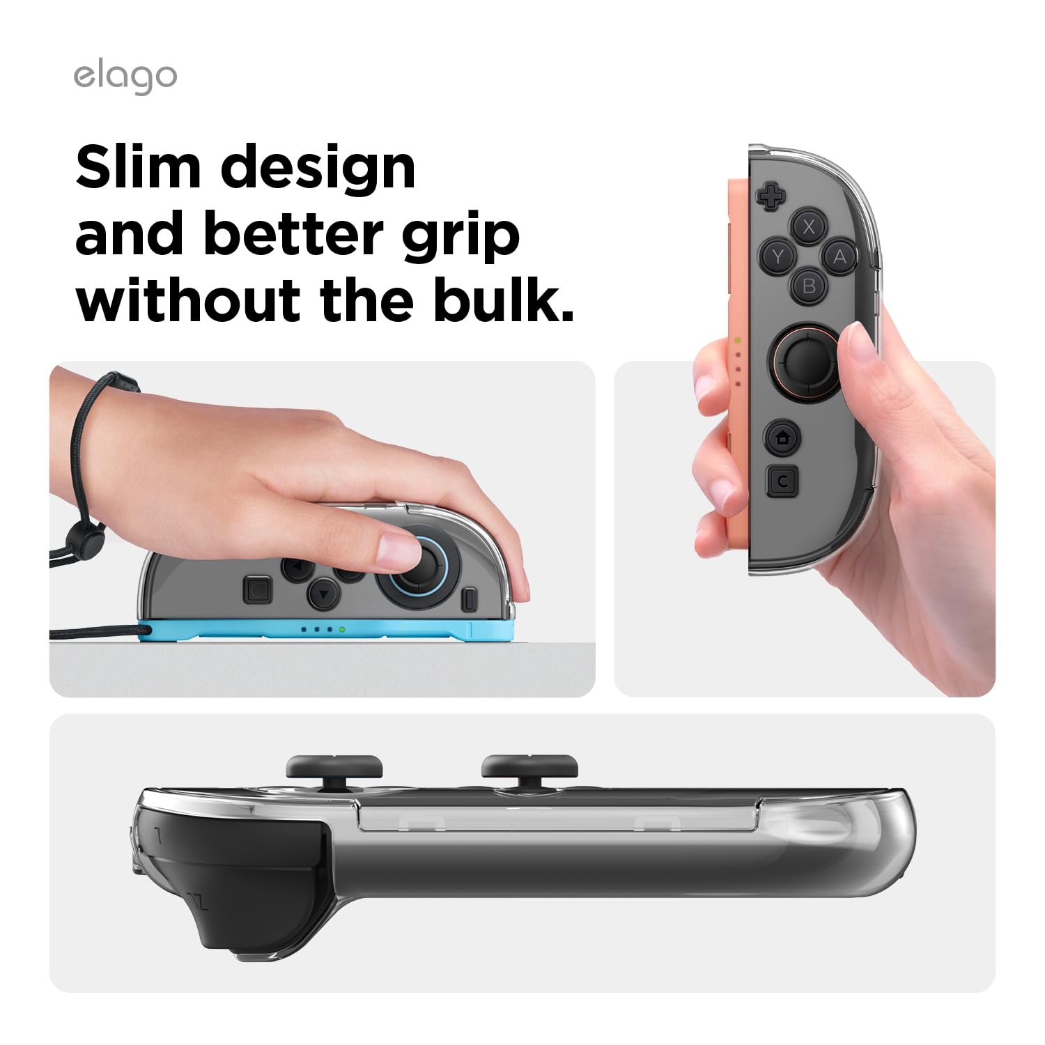 elago Etui Przezroczyste do Nintendo Switch 2 | Smukłe, Twarda Powłoka PC, Odporne na Wstrząsy, Pełne Etui Ochronne, Wygodne Uchwyt, Odporne na Zarysowania