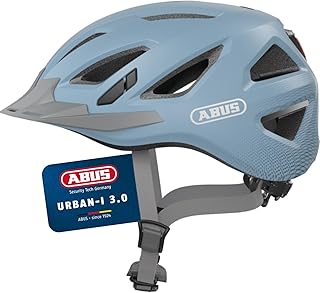 ABUS Unisex Adult Urban-I 3.0 City Cycling Helmet, Bicycle Helmet with Rear Light, Visor and Magnetic Closure