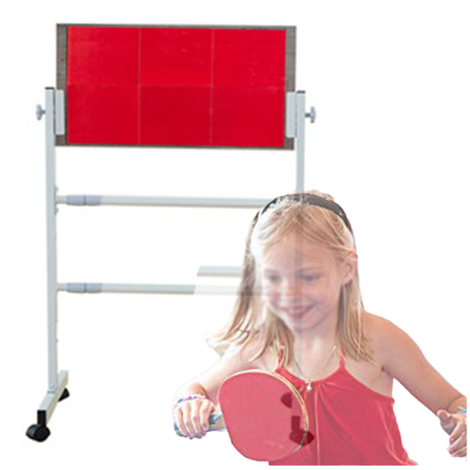 Table Tennis Rebound Board,Return Board Training Device with Universal Wheels,Adjustable Angle,Indoor Training Equipment,Suitable for Home Gyms and Schools