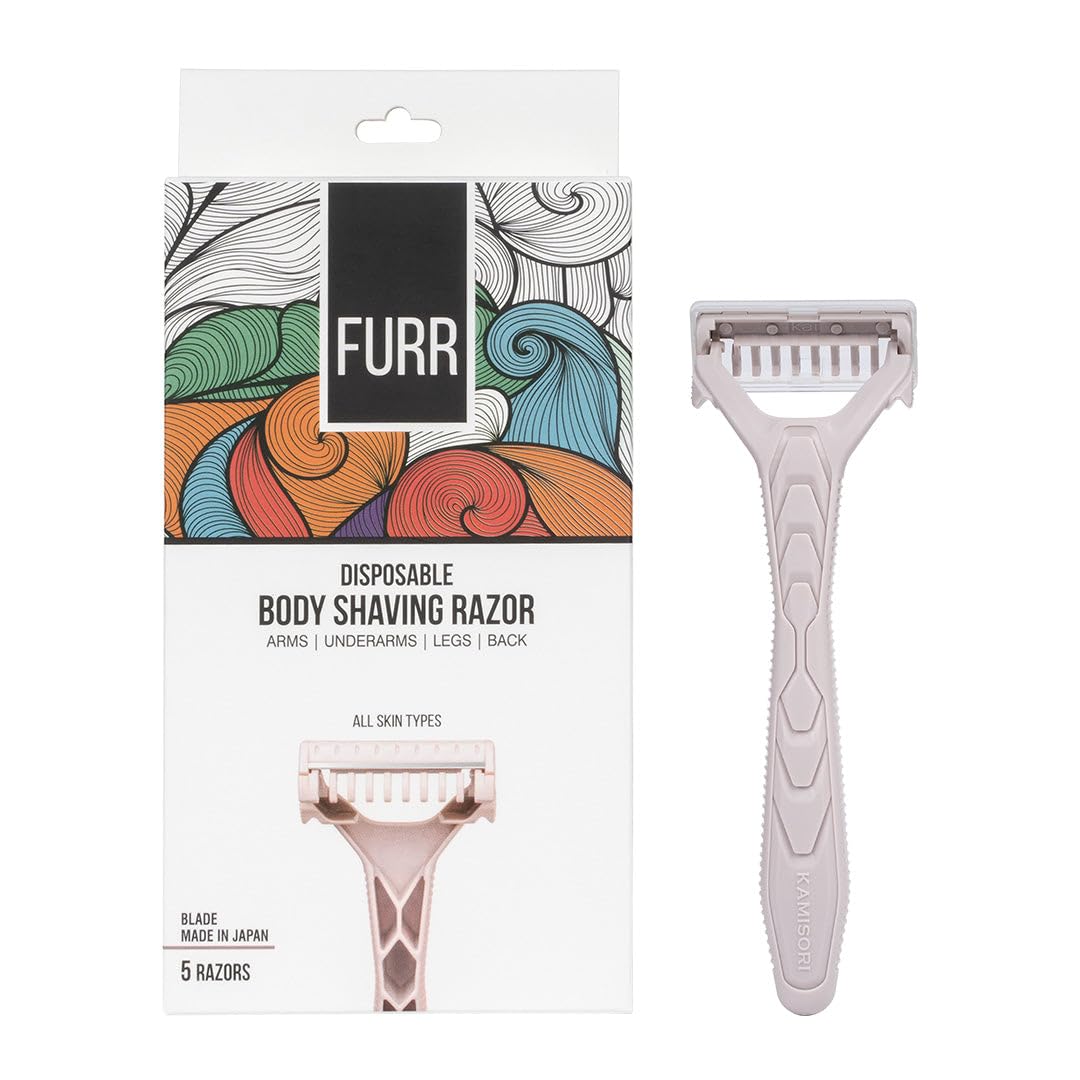 FURR Disposable Body Hair Removal Shaving Razor - 5 Razor | Painless Body Hair Removal With Aloe Vera and Vitamin E Padding | Precision Of Japanese Blades… (B09Z2Z41P2) Amazon Price History, Amazon Price Tracker
